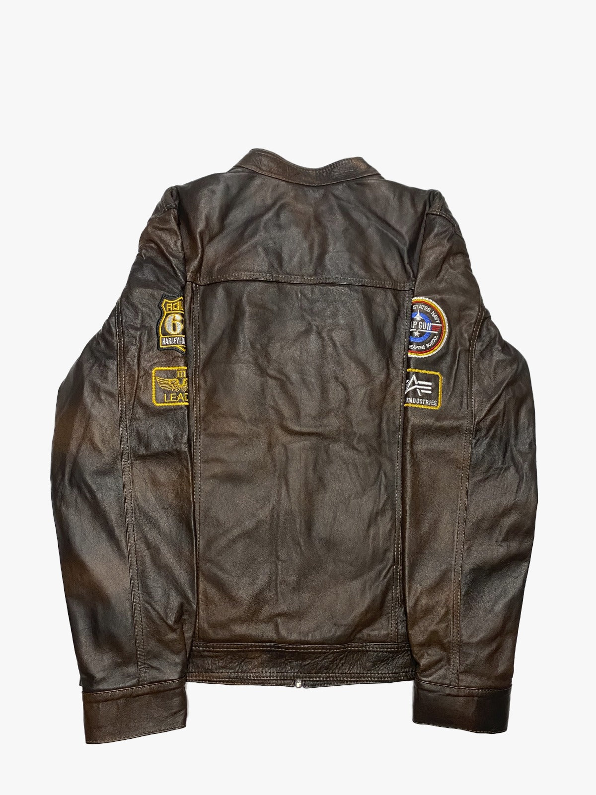 Chaqueta Cuero Café