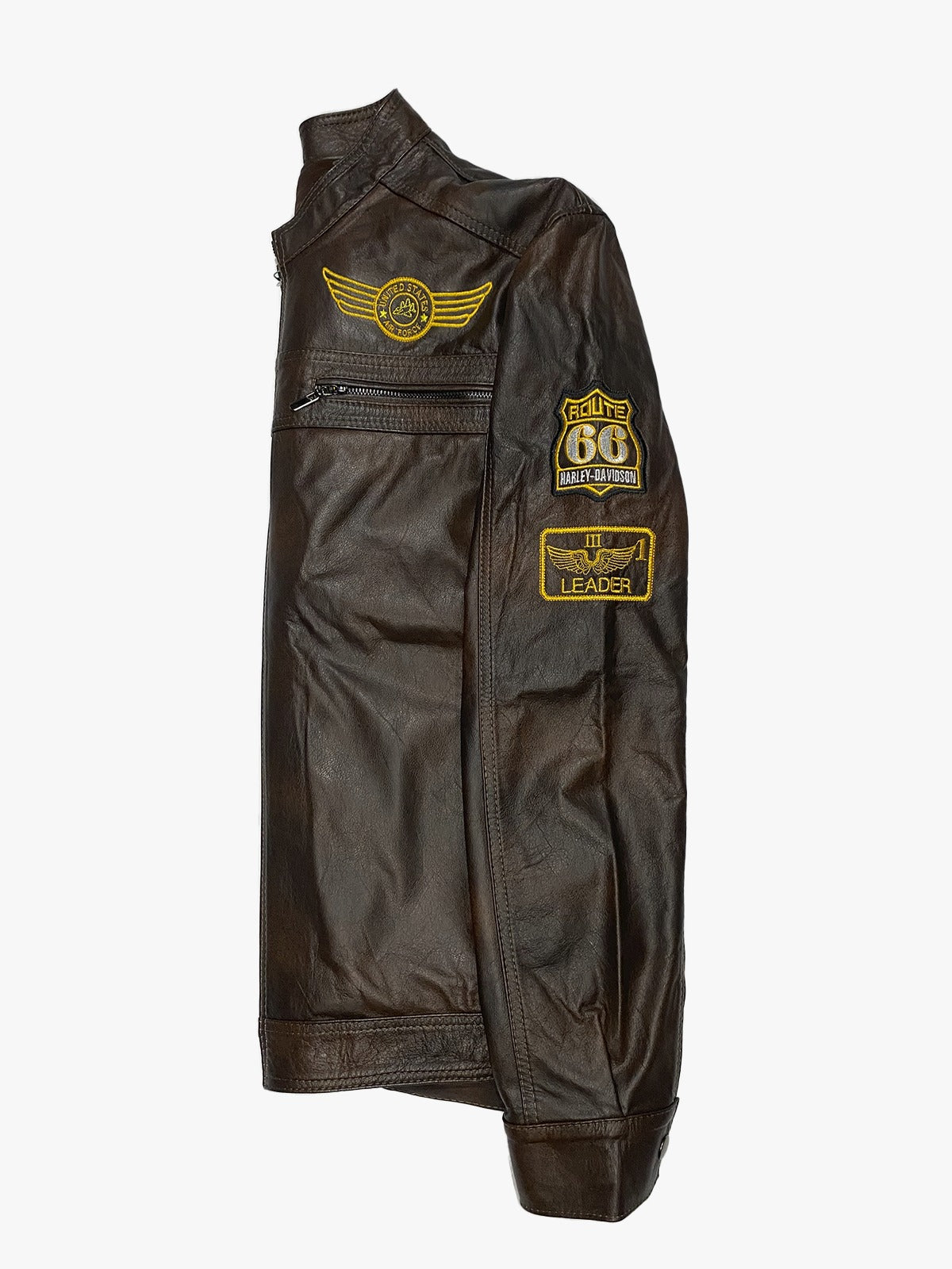 Chaqueta Cuero Café