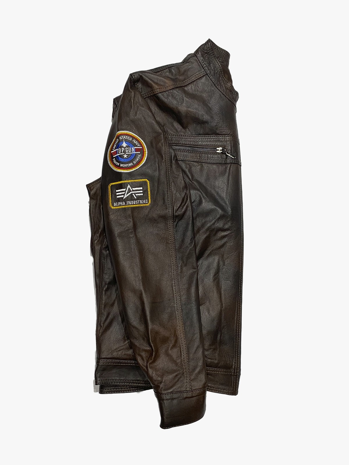 Chaqueta Cuero Café