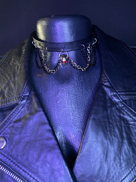 Gargantilla Calavera con Cadenas